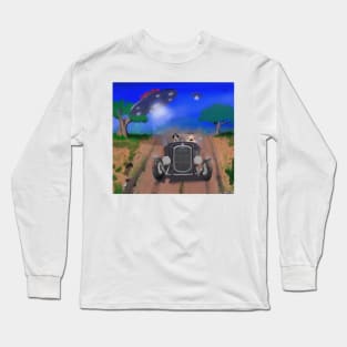 Flying Saucers Attack Teenage Hot Rodders Long Sleeve T-Shirt
